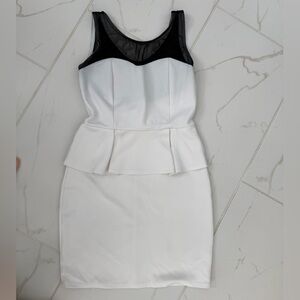 Elegant White and Black Dress